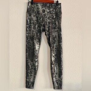 Lululemon Metallic Black and Silver leggings